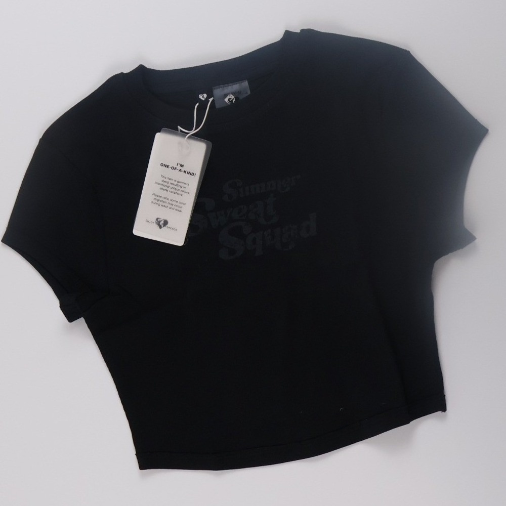 Women's Best T-Shirt Summer Sweat Squad S Black Ribbed Activewear
